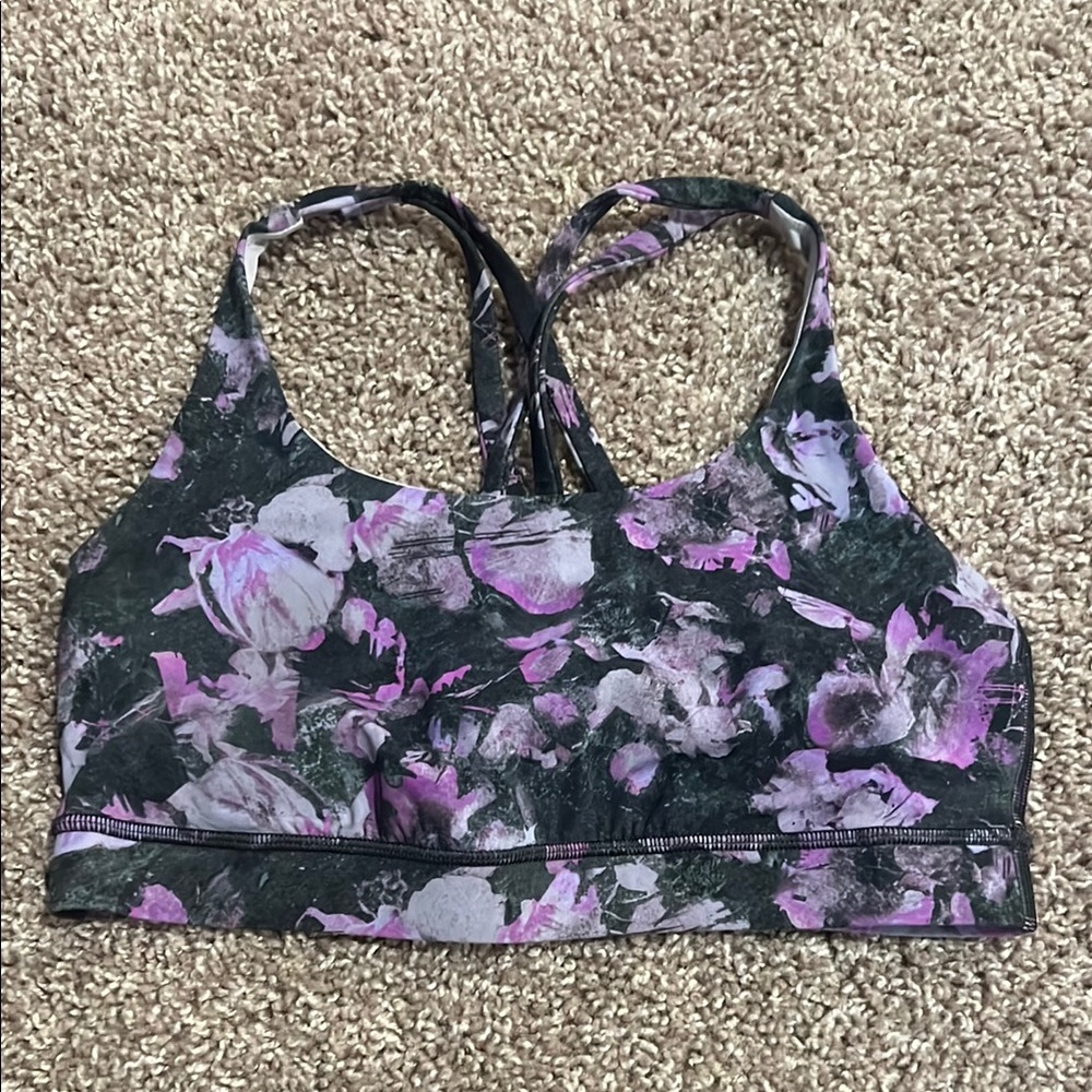 Floral Print Lululemon Athletica Energy Sports Bra